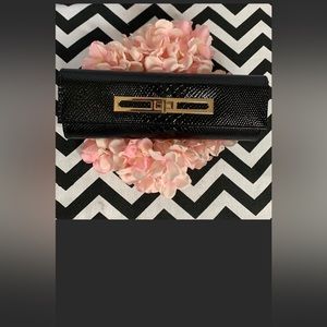 Deline clutch with silver chain